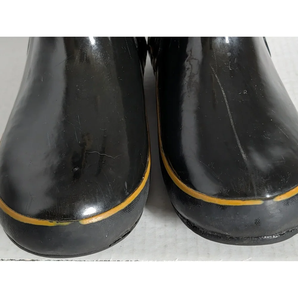 BOGS McKinley Kids Winter Snow Boots Black Yellow Size 2 Waterproof -30°